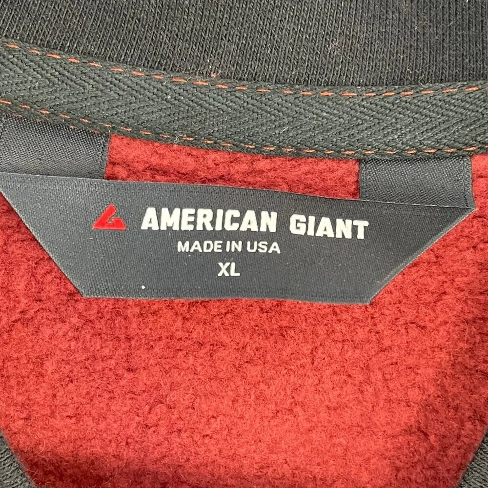 NEW American Giant Mens XL Fleece Bomber Jacket Full Zip‎ Up